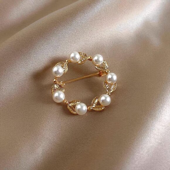 New 18K light luxury natural freshwater pearl brooch - Picture 3 of 4